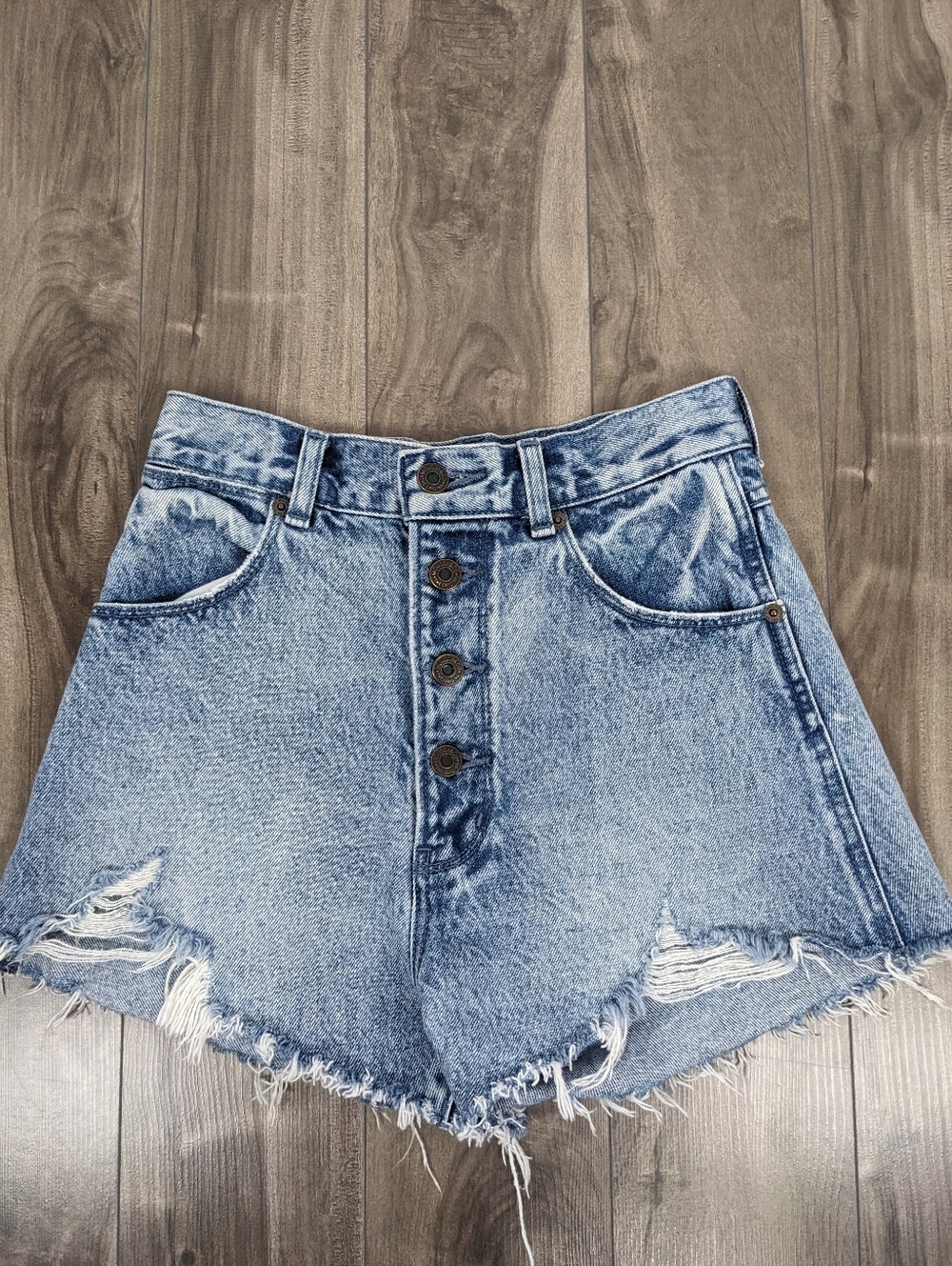 Moussy Jean Denim Shorts Button fly 100% cotton Size 1 Small